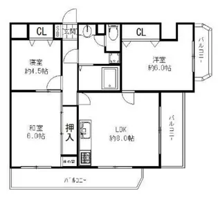 サンパレス21御影山手【3階】の間取り