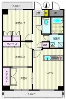 メゾンリルオート御影【2階】の間取り