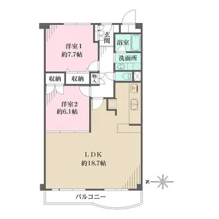 芦屋パインリッチ【3階】の間取り