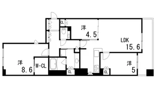 パークシュロス芦屋【2階】の間取り