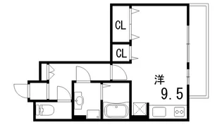 グランメール楠【1階】の間取り
