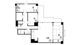 モンテヴィラアシヤ【3階】の間取り
