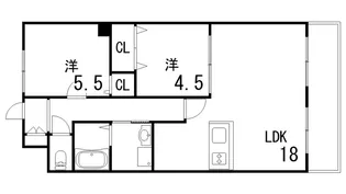 アルンハイム芦屋【2階】の間取り