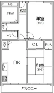 西芦屋グリーンハウス【7階】の間取り