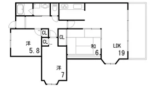 グッズインアシヤ【3階】の間取り