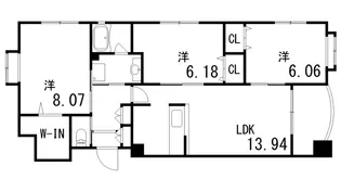 シティプラザ芦屋西【3階】の間取り