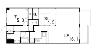 ルネ芦屋親王塚【2階】の間取り