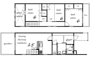 プレステージ森南【1階】の間取り