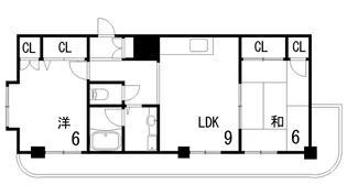 ルーエ芦屋【4階】の間取り