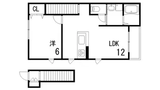 エクソニア住吉【2階】の間取り