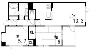 フォルム甲南町【4階】の間取り