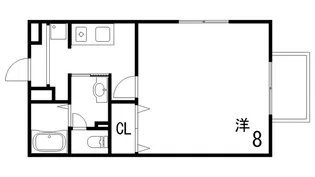 セジュール赤坂【1階】の間取り