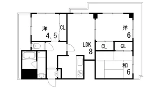 本山アネックス【3階】の間取り