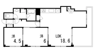 芦屋パレスハイツ北館【7階】の間取り