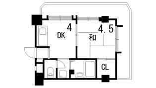 東芦屋マンション【3階】の間取り
