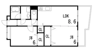 エスペラール御影【2階】の間取り