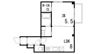 ブラントゥール芦屋【2階】の間取り