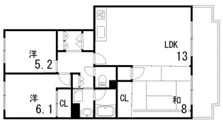 アーバンライフ本山中町【1階】の間取り