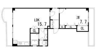 1LDKの間取り画像