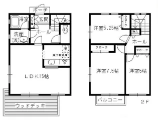 パインガーデン芦屋川PH Ⅱの間取り
