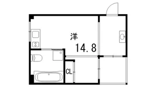 OAZO芦屋上宮川町【4階】の間取り