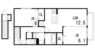 ソレーユコートA棟【2階】の間取り