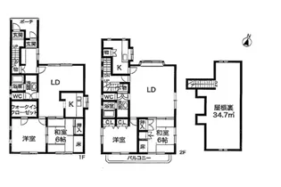 兵庫県神戸市東灘区本山中町3丁目【一戸建】の間取り