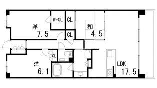パークシュロス芦屋【3階】の間取り