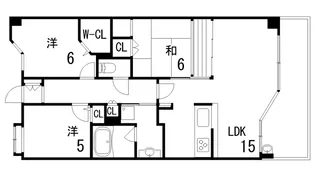 セレッソコート甲南山手森北町【3階】の間取り