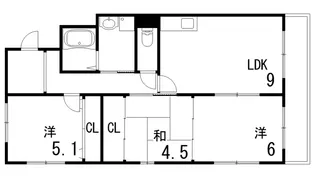 フェニックス本山【4階】の間取り