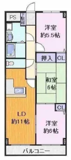 ルグラン芦屋打出小槌Ⅰ【3階】の間取り
