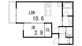 アリシア畑原通【2階】の間取り