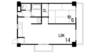 カンタル御影【4階】の間取り