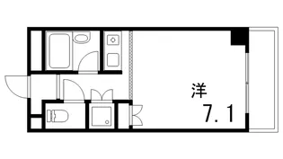 西灘駅前ハイツ【4階】の間取り