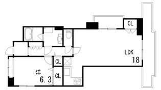 芦屋ニューコーポⅠ【7階】の間取り