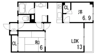 甲南山手ガーデンハウス【3階】の間取り