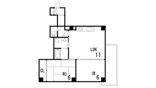 カーサもとやま【3階】の間取り