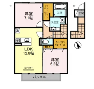 コンフォート西岡本【2階】の間取り
