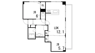 プラーシュ本山【4階】の間取り