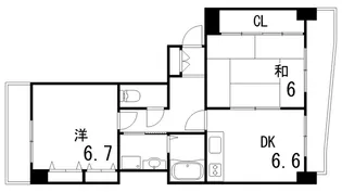 サンコート住吉駅前【4階】の間取り