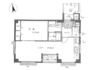 芦屋ニューコーポⅡ番館【2階】の間取り