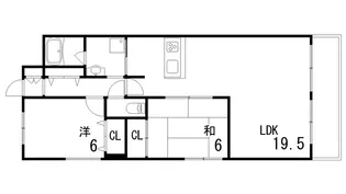 フェーブル御影【4階】の間取り