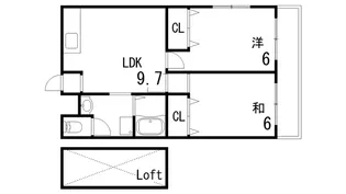 INK甲南【3階】の間取り