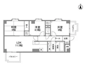 ゼフィール芦屋【3階】の間取り