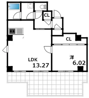 サニープレイス住吉本町【5階】の間取り