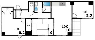 エクセレンス御影【6階】の間取り