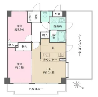 藤和シティホームズ深江【5階】の間取り