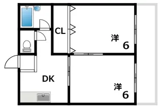 2DKの間取り画像