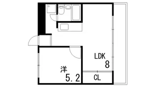 1LDKの間取り画像