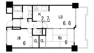 ヌーベル芦屋【2階】の間取り